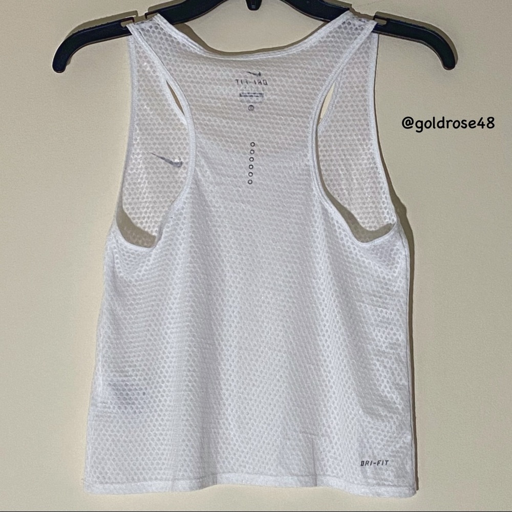 Nike Dri-Fit Run Fast running tank top in white 719483-100 - Picture 2 of 7